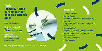 Taller: Formas jurídicas para emprender desde la economia social