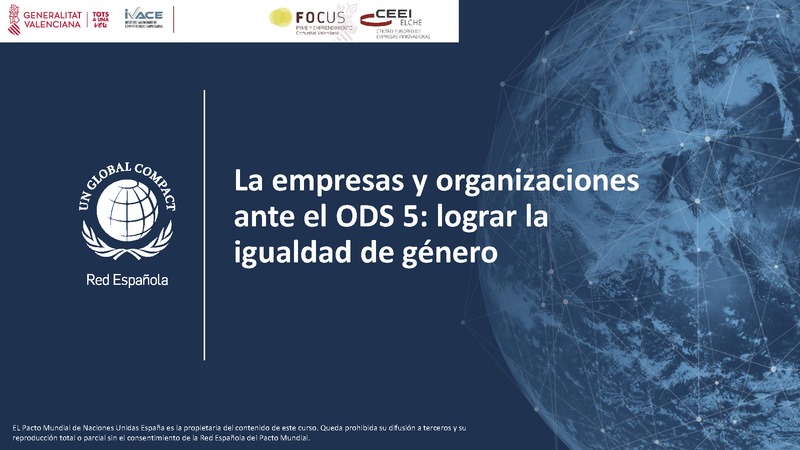 La empresas y organizaciones ante el ODS 5: lograr la igualdad de g�nero
