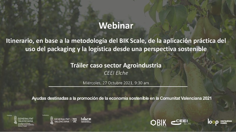 Información del webinar: uso del packating y la logística (Portada)