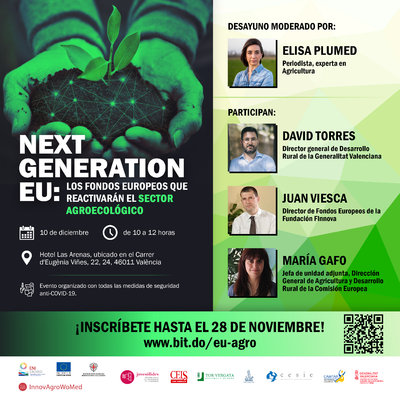 Jornada "Next Generation EU: los fondos europeos que reactivarán el sector agroecológico". ¡Inscríbete!
