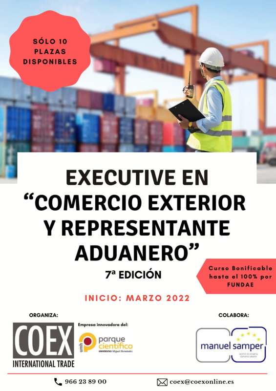 EXECUTIVE EN “COMERCIO EXTERIOR Y REPRESENTANTE ADUANERO”