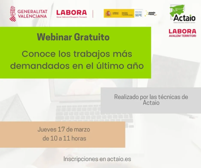 Webinar "Conoce los trabajos m�s demandados en el �ltimo a�o"