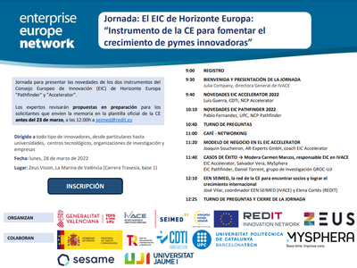El EIC de Horizonte Europa: �Instrumento de la CE para fomentar el crecimiento de pymes innovadoras�