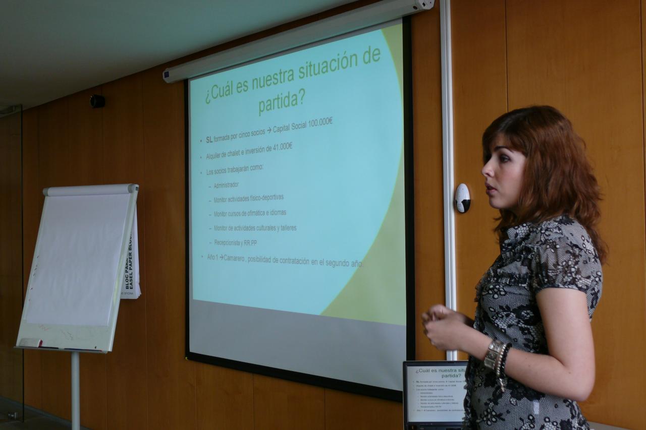 Presentaci�n de los proyectos empresariales del curso Creaci�n de Empresas Innovadoras 2011