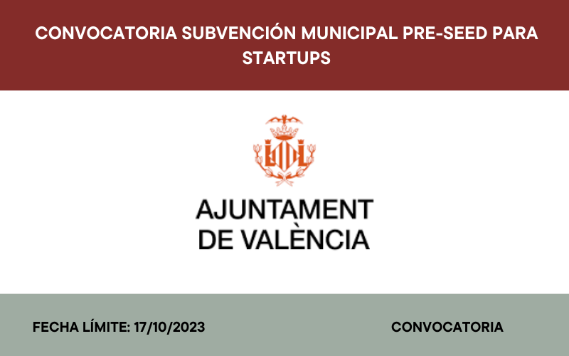 Convocatoria subvención pre-seed 2023