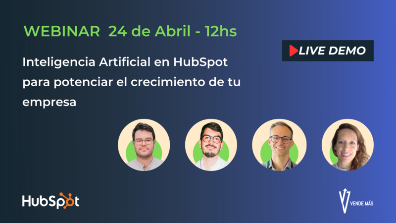 [WEBINAR] 24 de Abril - 12hs 🤖 Inteligencia Artificial en HubSpot para potenciar el crecimiento de tu empresa 🚀