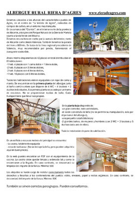 Breve descripci�n del establecimiento