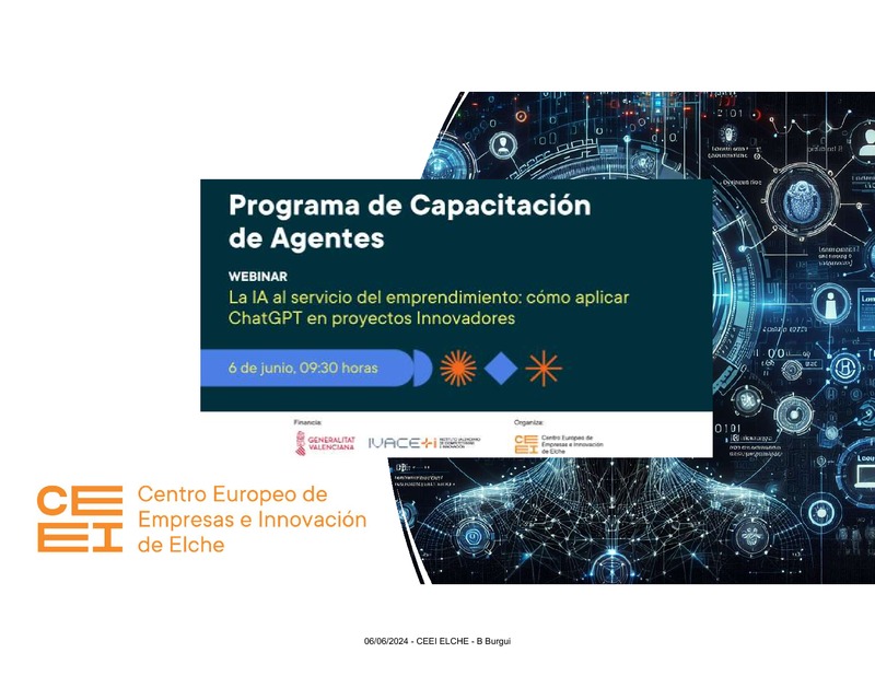 Presentación "La IA al servicio del emprendimiento: cómo aplicar ChatGPT en proyectos Innovadores"