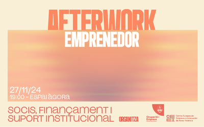Afterwork Emprenedor: socios, financiación y apoyo institucional