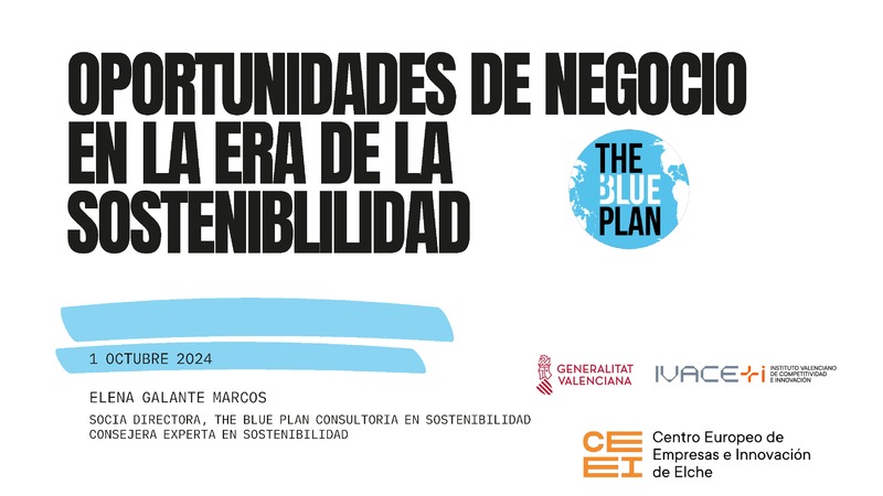 Presentación "Oportunidades de negocio en la era de sostenibilidad" (Portada)