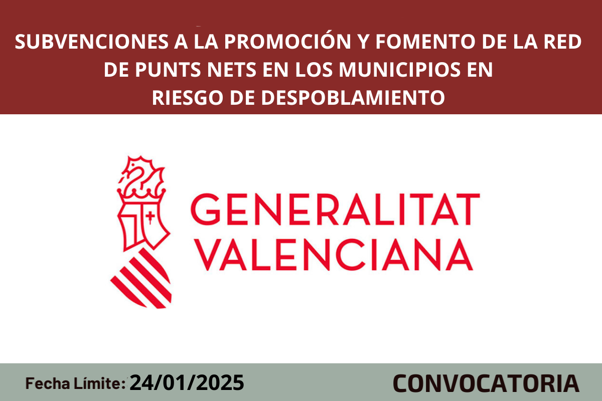 Subvenciones a la promoción y fomento de Puntos Limpios en los municipios en riesgo de despoblamiento en la CV