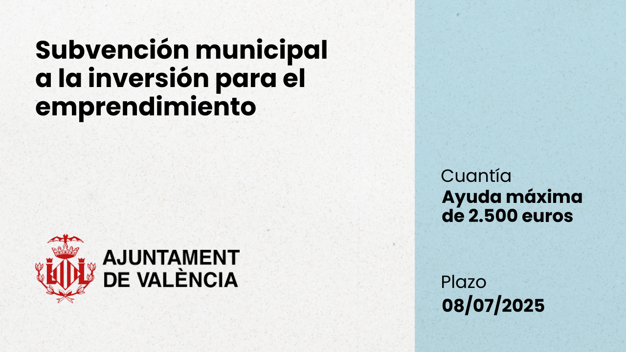 Subvenciones a la inversión para el emprendimiento