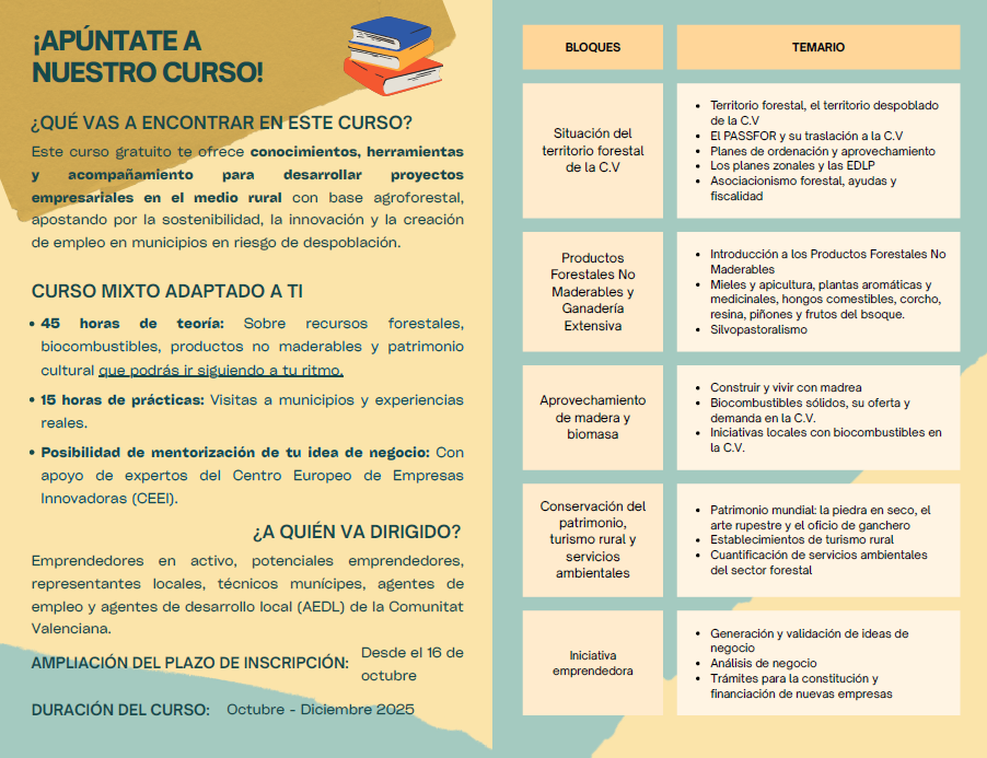 Activación y emprendimiento forestal en el territorio despoblado de la Comunitat Valenciana
