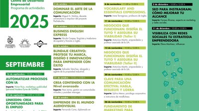 El Centro de Desarrollo Empresarial de Elche presenta nuevas actividades para emprendedores
