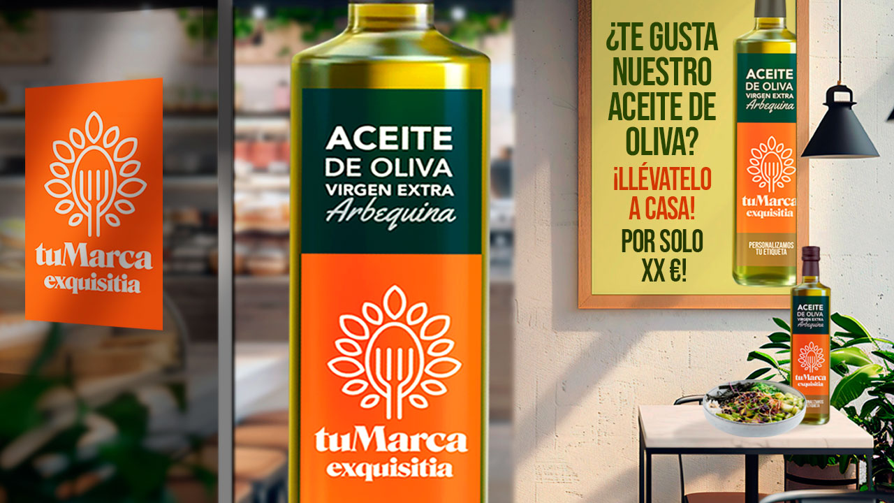 Creamos tu marca blanca de aceite de oliva, AOVE personalizado, Exquisitia
