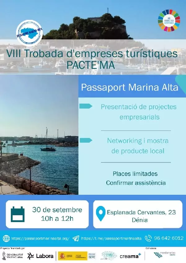 VIII Encuentro de empresas turísticas PACTE’MA del proyecto PASSAPORT DE LA MARINA ALTA