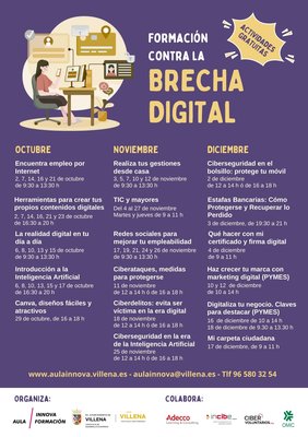 Aula Innova en Villena anuncia su programación formativa de otoño dirigida a reducir la brecha digital
