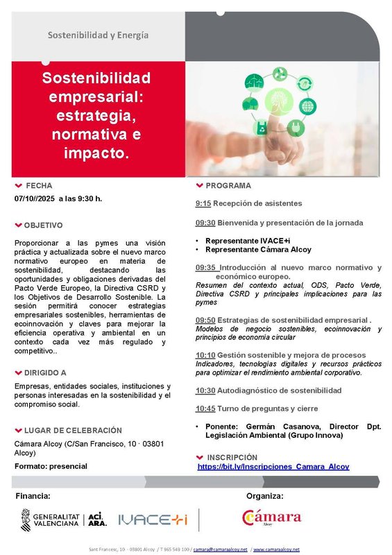 Jornada sostenibilidad en C�mara Alcoy