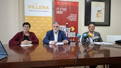 Ayuntamiento de Villena y Cámara de Comercio presentan la Feria FP Dual Pyme 2025