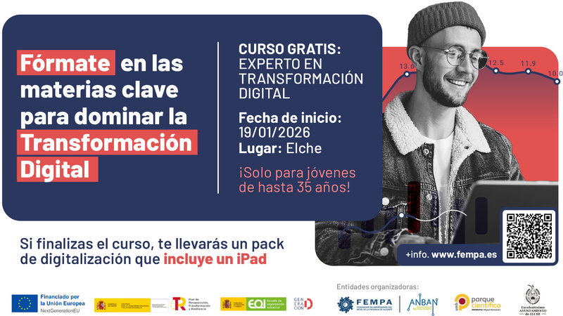 El PCUMH colabora por quinto año en el curso "Agentes del Cambio" de FEMPA, una iniciativa para formar a jóvenes en transformación digital