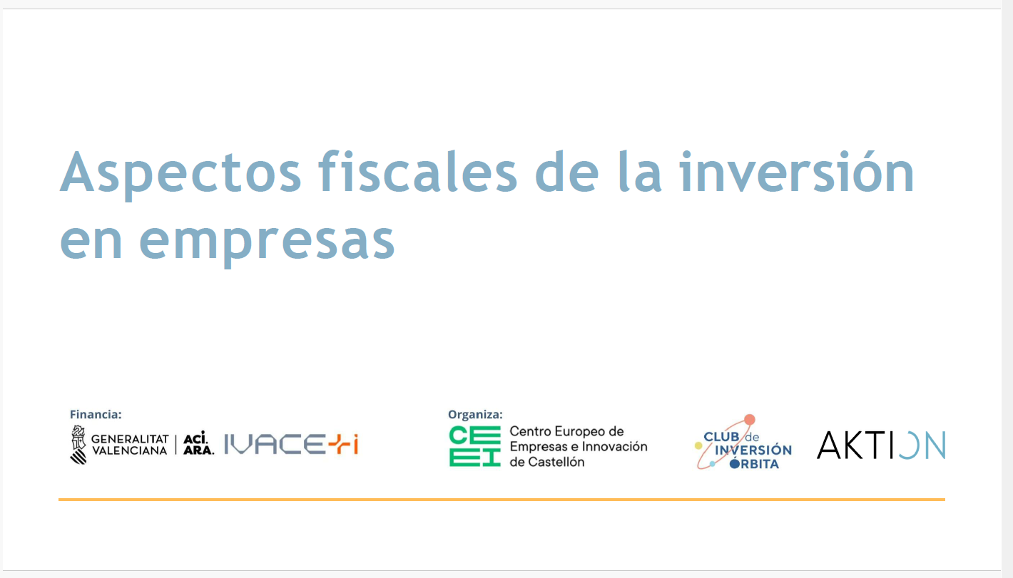 Implicaciones fiscales inversion startup