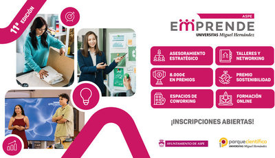 Inscripciones abiertas | 11ª edición del programa Aspe Emprende: asesoramiento, formación y premios a emprendedores y empresas