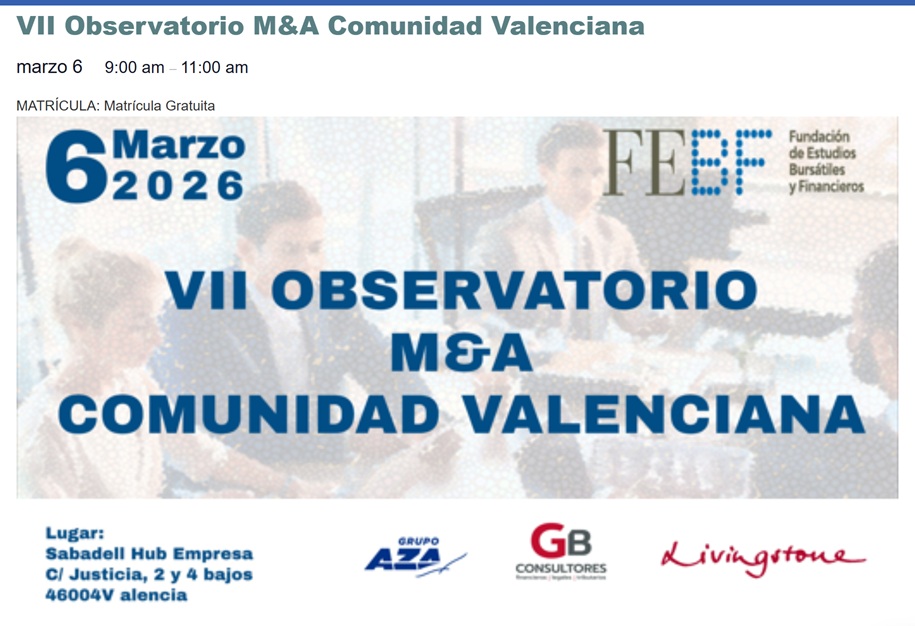 VII Observatorio M&A Comunidad Valenciana