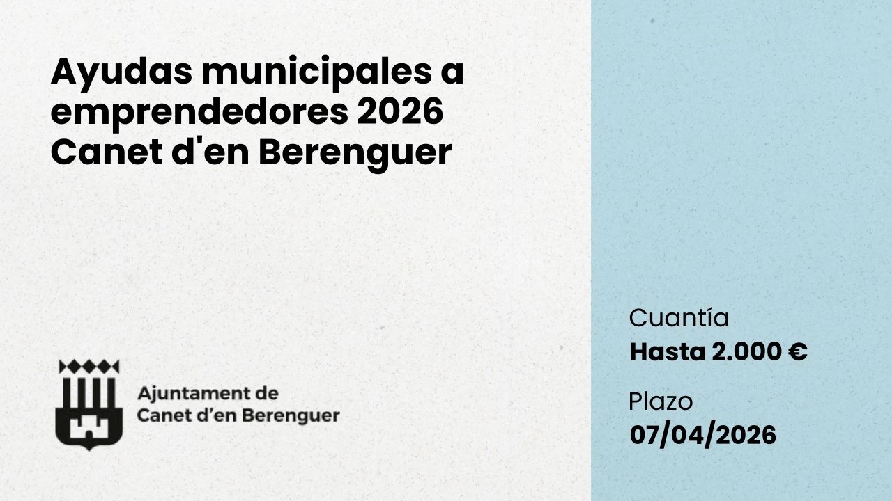 Ayudas municipales a emprendedores 2026