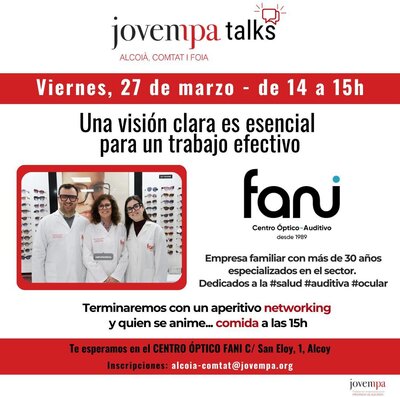 Jovempa Talks Alcoy con Centro �ptico Fani