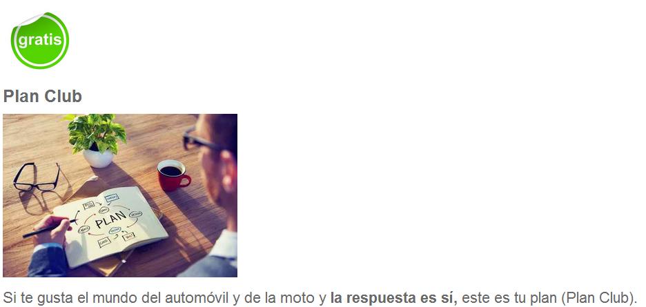 ¡PLAN CLUB TOTALMENTE GRATIS!
