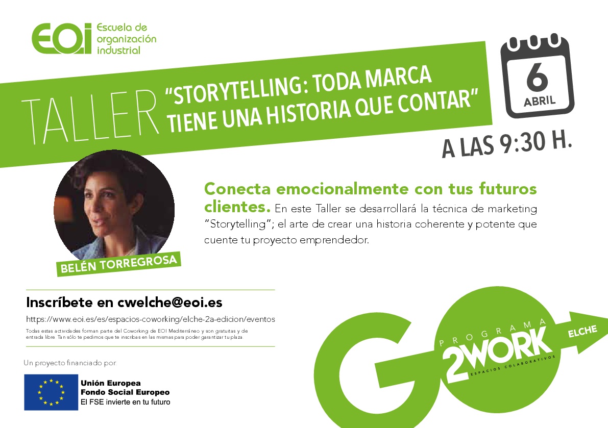 Taller "Storytelling. Toda marca tiene una historia que contar.