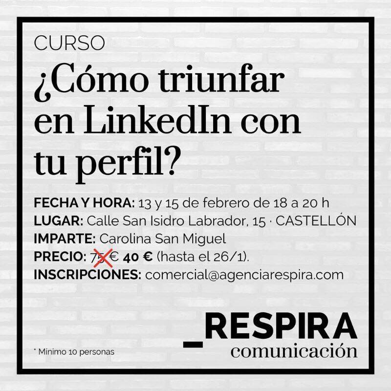 Curso ¿Cómo triunfar en Linkedin con tu perfil?