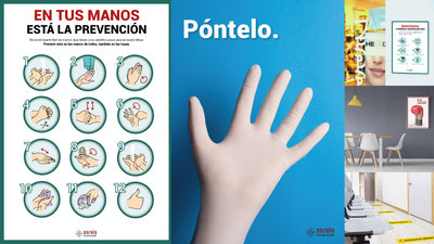 Se�ales para protocolos sanitarios - Dise�o, fabricaci�n y env�o.