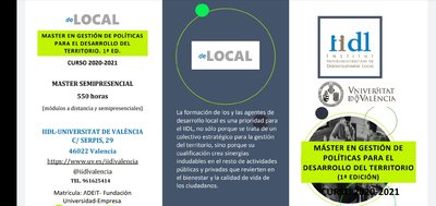 Máster en Gestión de Políticas para el Desarrollo del Territorio