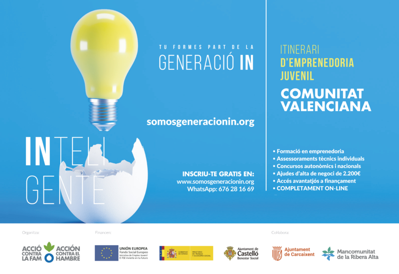 SE BUSCAN 50 J�VENES DE LA �GENERACI�N IN� EN LA PROVINCIA DE VALENCIA PARA AYUDARLES A EMPRENDER