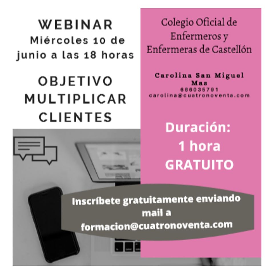 Webinar dirigido al sector salud. Objetivo multiplicar clientes