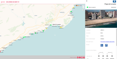 Zones de Bany CV, información de aforos de playas y zonas de baño