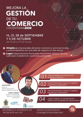 Talleres: Mejora la gestión de tu comercio en Cocentaina