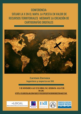 Conferencia situar la X en el mapa, la puesta en valor de recursos territoriales mediante la creación de cartografías digitales