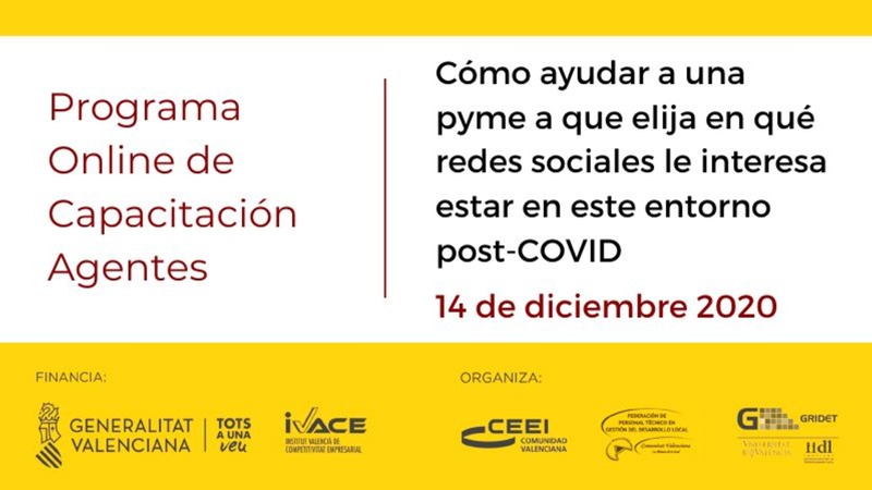 Presentación Cómo ayudar a una pyme a que elija en qué redes sociales le interesa estar en este entorno post-COVID