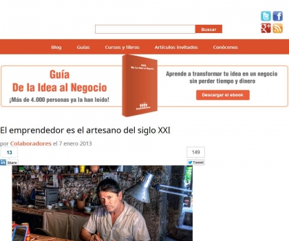 El emprendedor es el artesano del siglo XXI