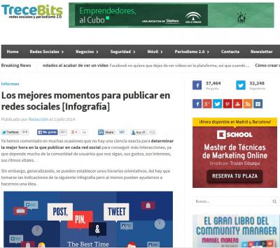 Cu�ndo publicar en las redes sociales [#Infograf��a] 