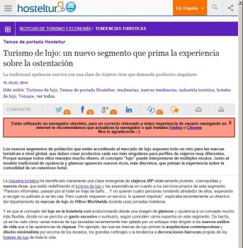 Turismo de lujo: un nuevo segmento que prima la experiencia sobre la ostentaci�n | Turismo y Econom�a