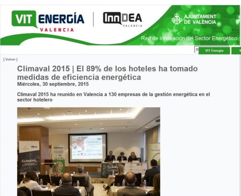 Climaval 2015: El 89% de los hoteles ha tomado medidas de eficiencia energética