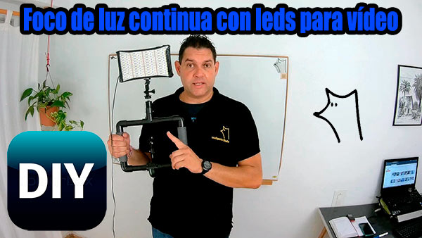 Foco de luz continua con leds para v�deo [V�deo]