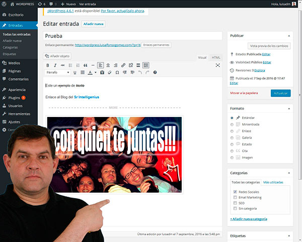 Curso de WP para Bloggers Principiantes. Lecci�n 4: Gesti�n de Entradas [Tutorial]