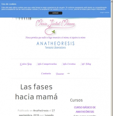 Las fases hacia mamá