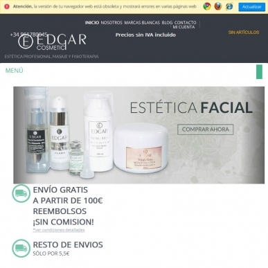 Productos Masaje, Fisioterapia, Est�tica, Crema Masaje |Tienda Online edgarcosmetics