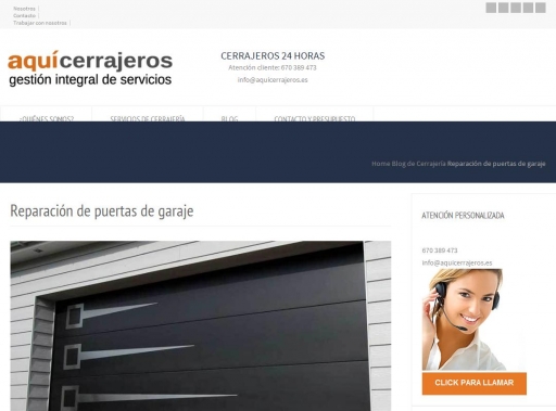 Reparaci�n de puertas de garaje - Cerrajeros 24 horas