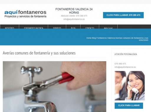 Aver�as comunes de fontaner�a y sus soluciones